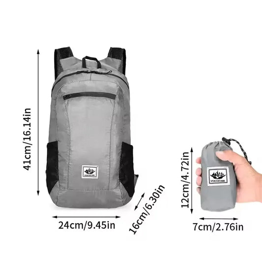Ultraleichter Outdoor Rucksack – Wasserdicht und Faltbar – clever-campen Ansicht 2