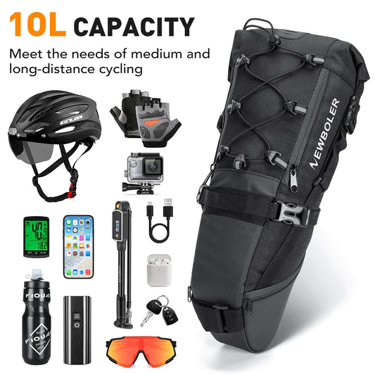Wasserdichte Fahrradtasche 10L/13L für MTB und Rennrad – clever-campen Ansicht 2
