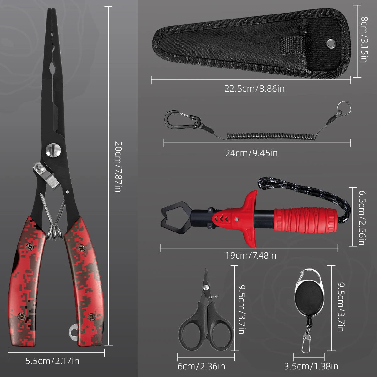 Funktionale Angelzange aus Edelstahl mit Schneidefunktion – clever-campen Ansicht 3