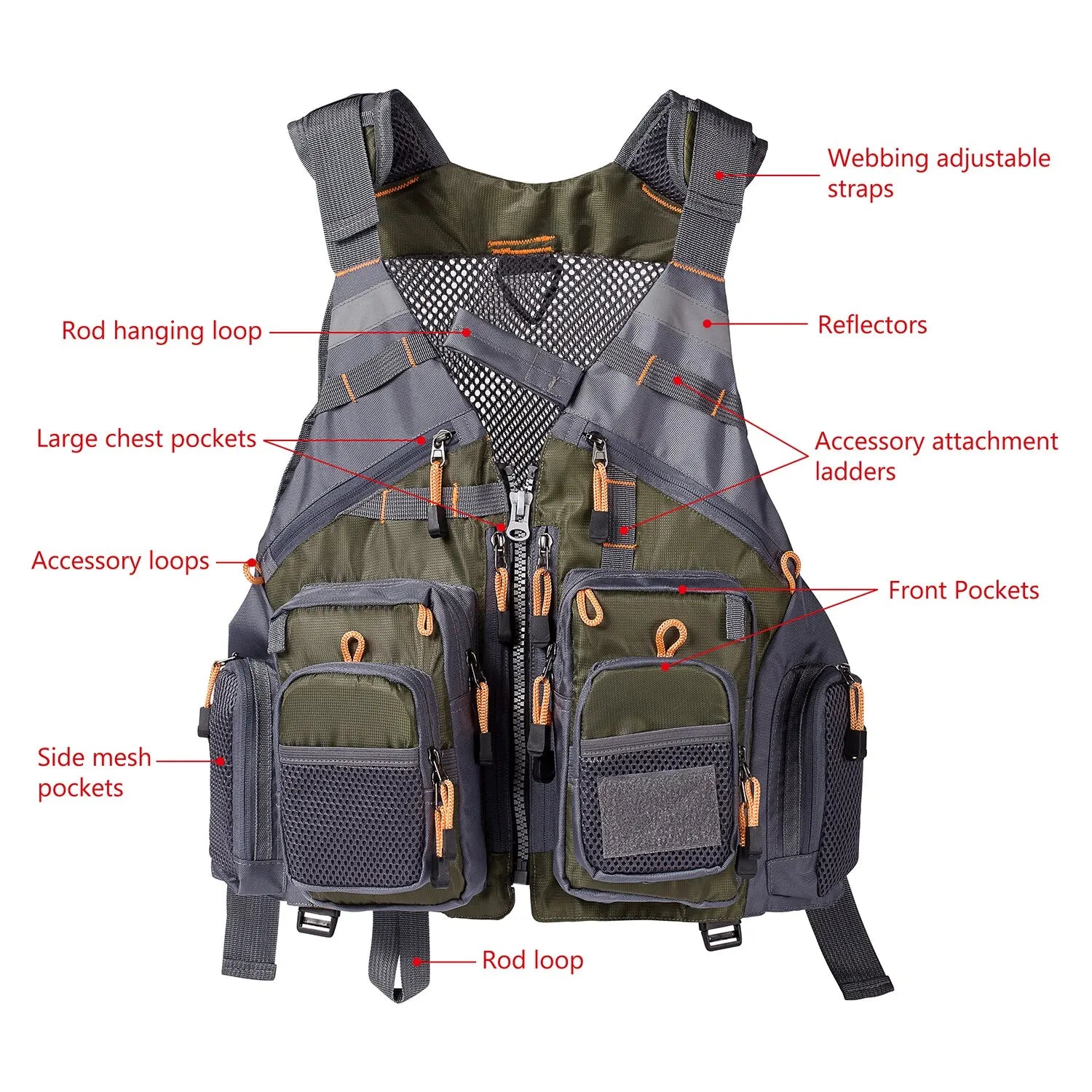 Atmungsaktive Angelweste für Outdoor-Sport – clever-campen Ansicht 2