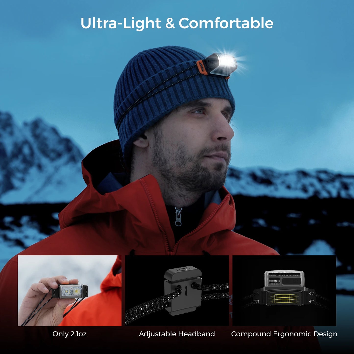 FLEXTAIL TINY HELIO 600Z - Ultra-Leichte Stirnlampe mit 600 – clever-campen Ansicht 3