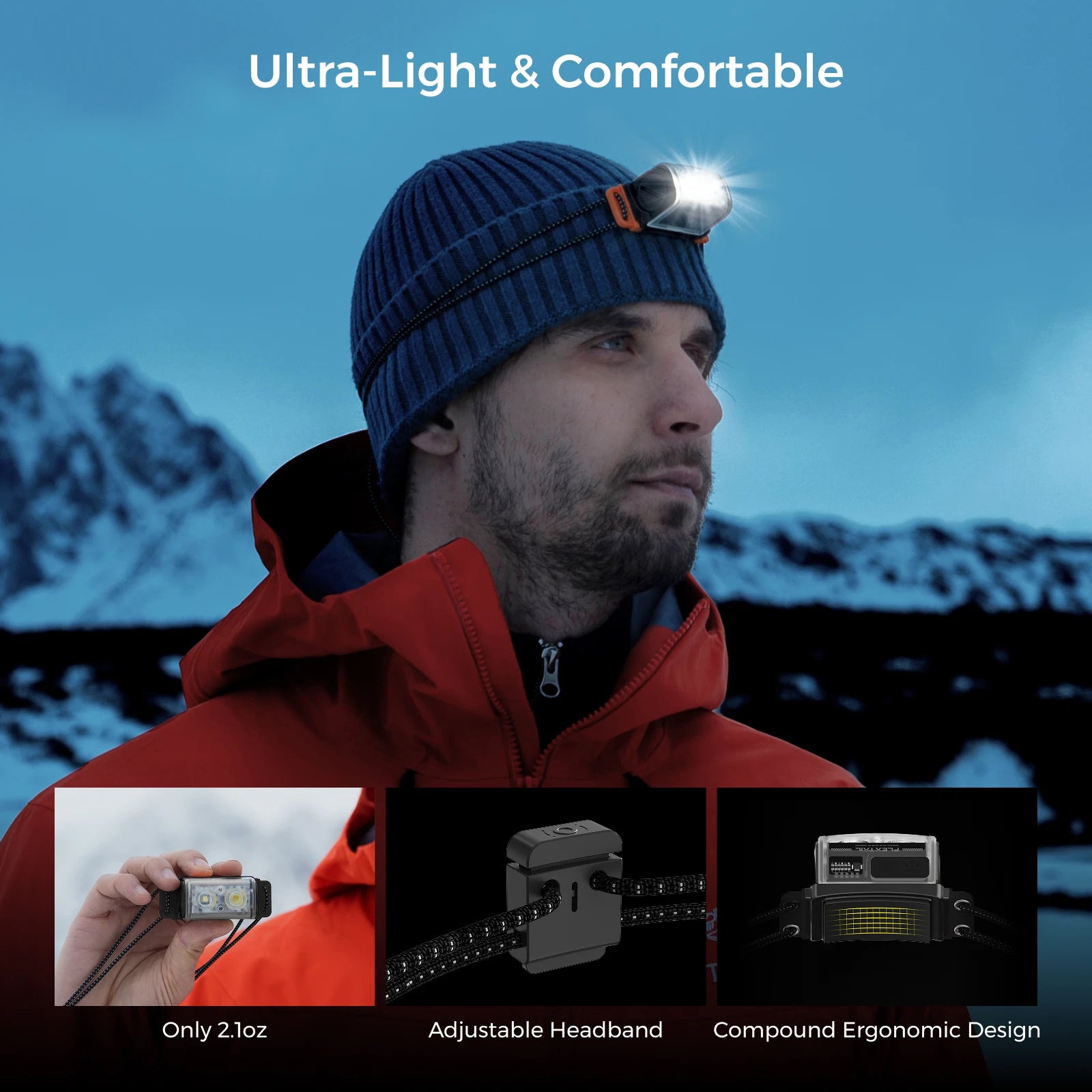 FLEXTAIL TINY HELIO 600Z - Ultra-Leichte Stirnlampe mit 600 – clever-campen Ansicht 3