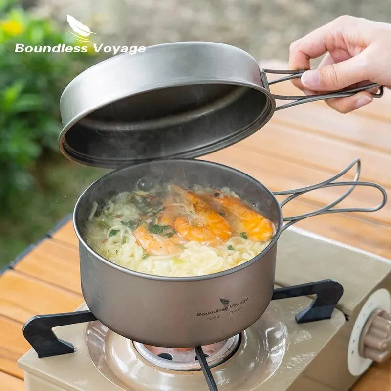 Titanium Kochtopf mit Pfanne Set für Camping – clever-campen Ansicht 5