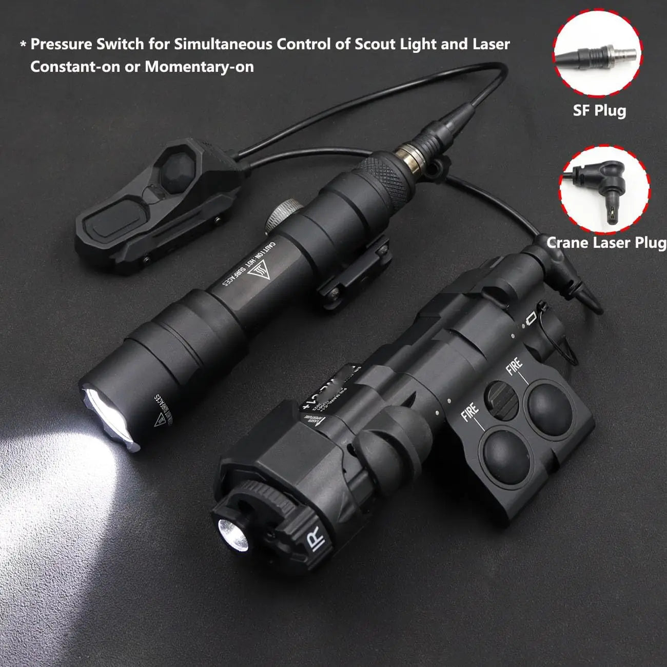Taktischer Taschenlampen Laser Button für PEQ – clever-campen Ansicht 5