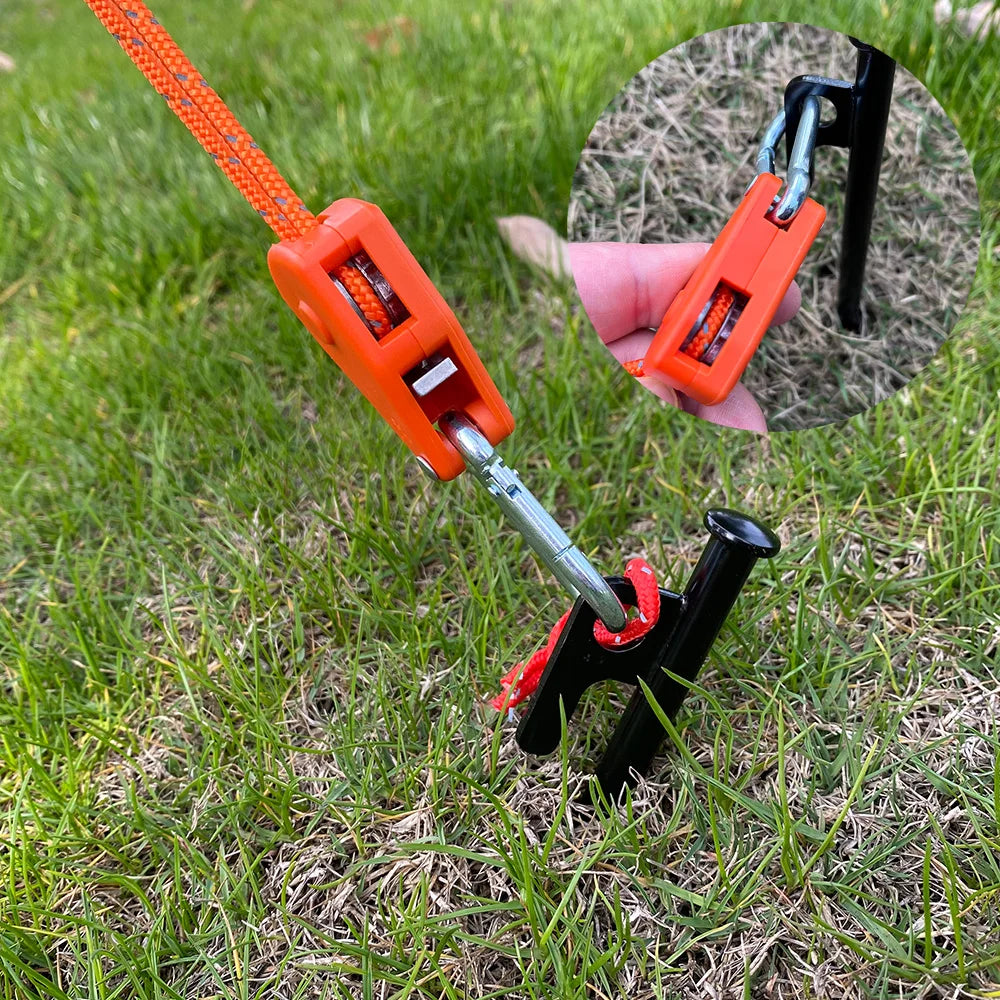Verstellbarer Zeltseil-Spanner mit Karabiner – clever-campen Ansicht 4
