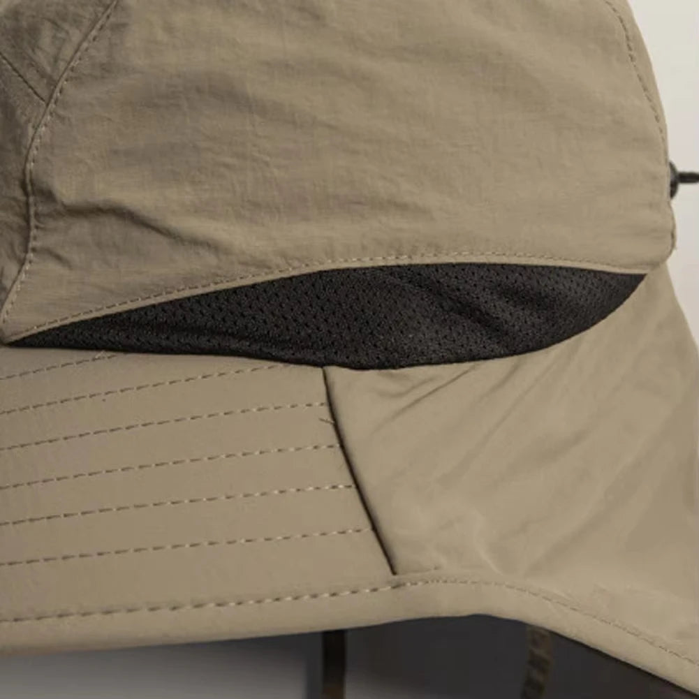 Unisex Sommerhut mit breiter Krempe und Nackenschutz – clever-campen Ansicht 3