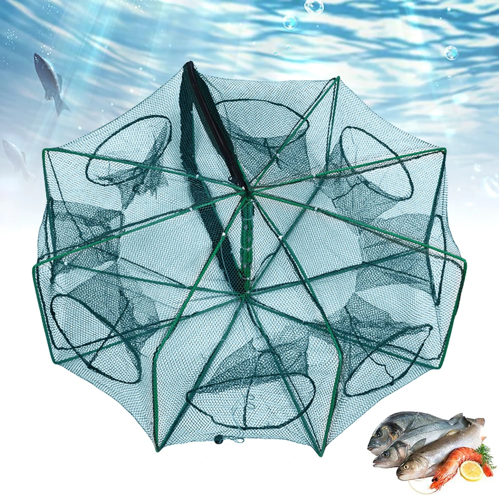 Kollapsbare Fischfalle – Leichter Krabbentrap für Angler – clever-campen Ansicht 6