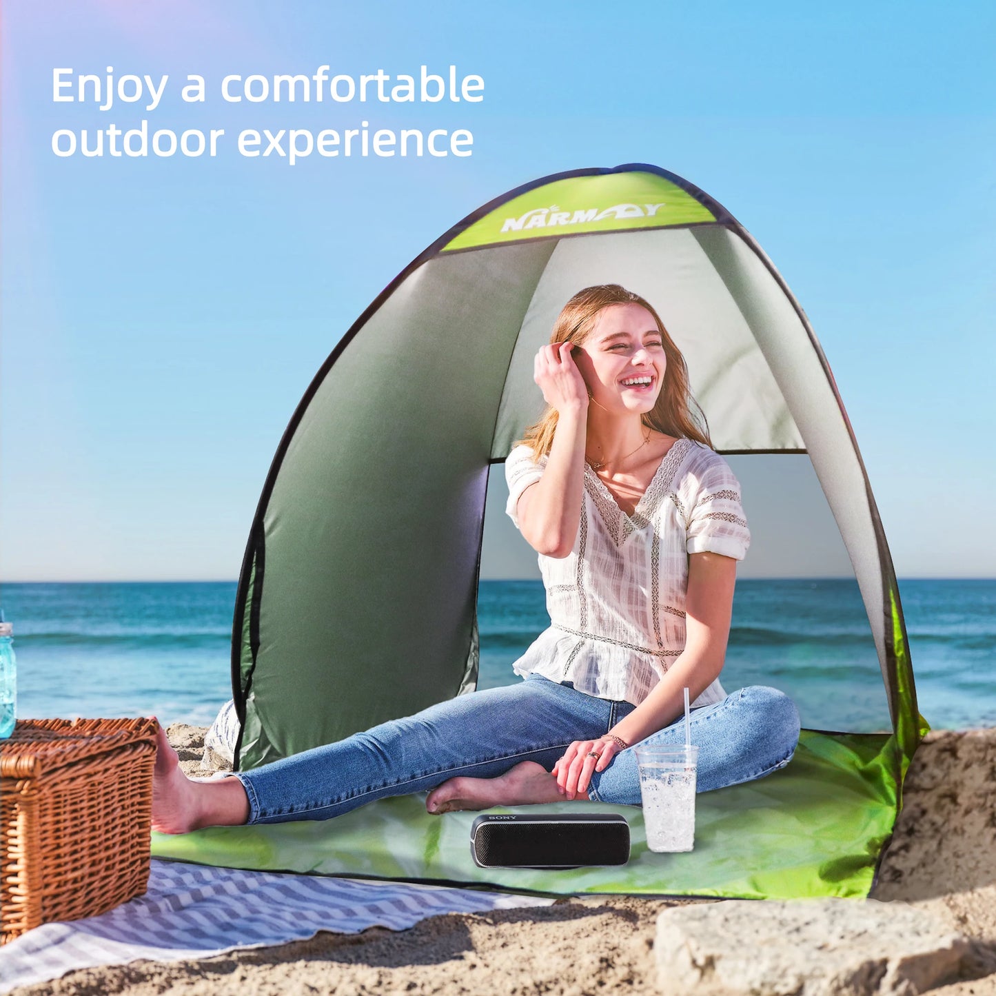 Pop-Up Strandzelt UV-beständig & wasserdicht für Camping – clever-campen Ansicht 3