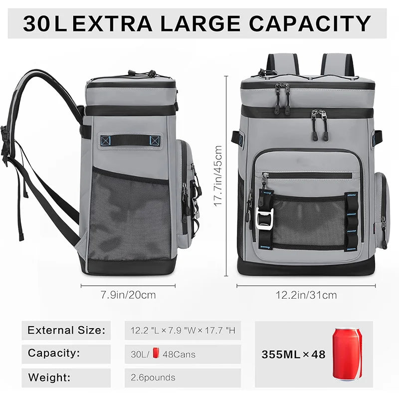 Wasserdichte Kühltaschenrucksack 30L – clever-campen Ansicht 5