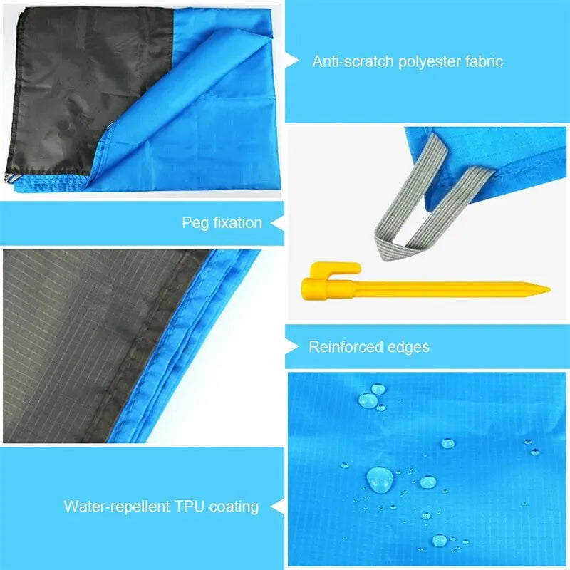 Wasserdichte Strandmatte 200x210cm – Sandfrei Picknickdecke – clever-campen Ansicht 3