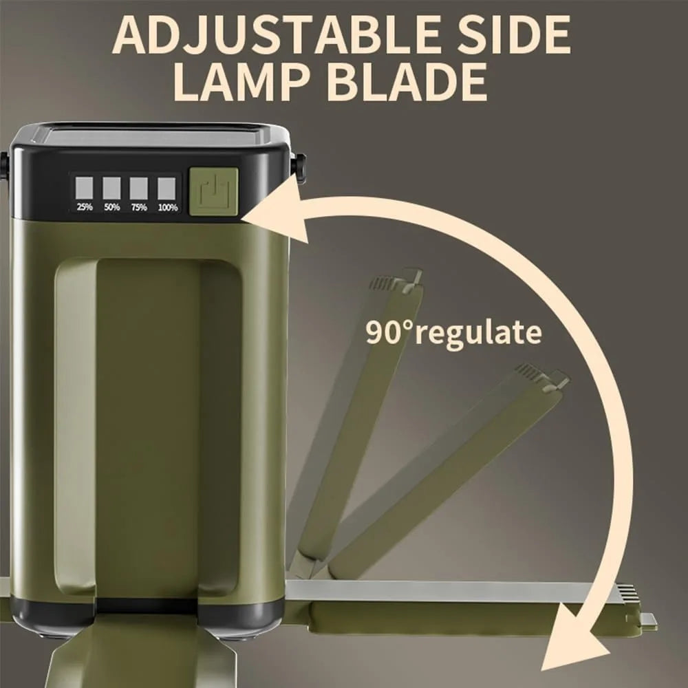Multifunktionale 4-Blatt Faltbare Campinglampe Solar – clever-campen Ansicht 5