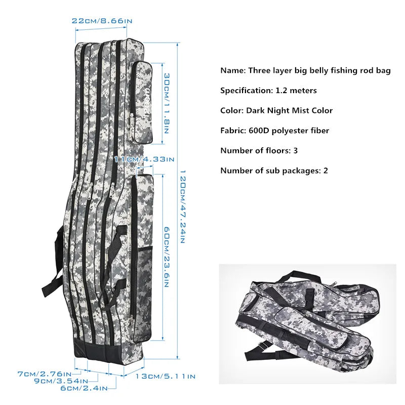 Faltbare Angeltasche für Ruten bis 1.5m – clever-campen Ansicht 2