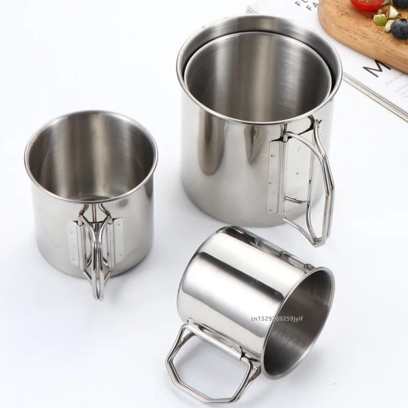 Edelstahl Campingbecher 250/350/500/700ml mit klappbarem – clever-campen Ansicht 4