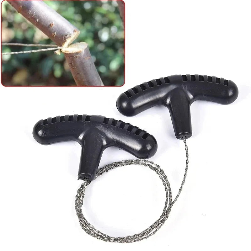 Tragbare Edelstahl Drahtsäge mit Fingergriff für Survival – clever-campen Ansicht 2