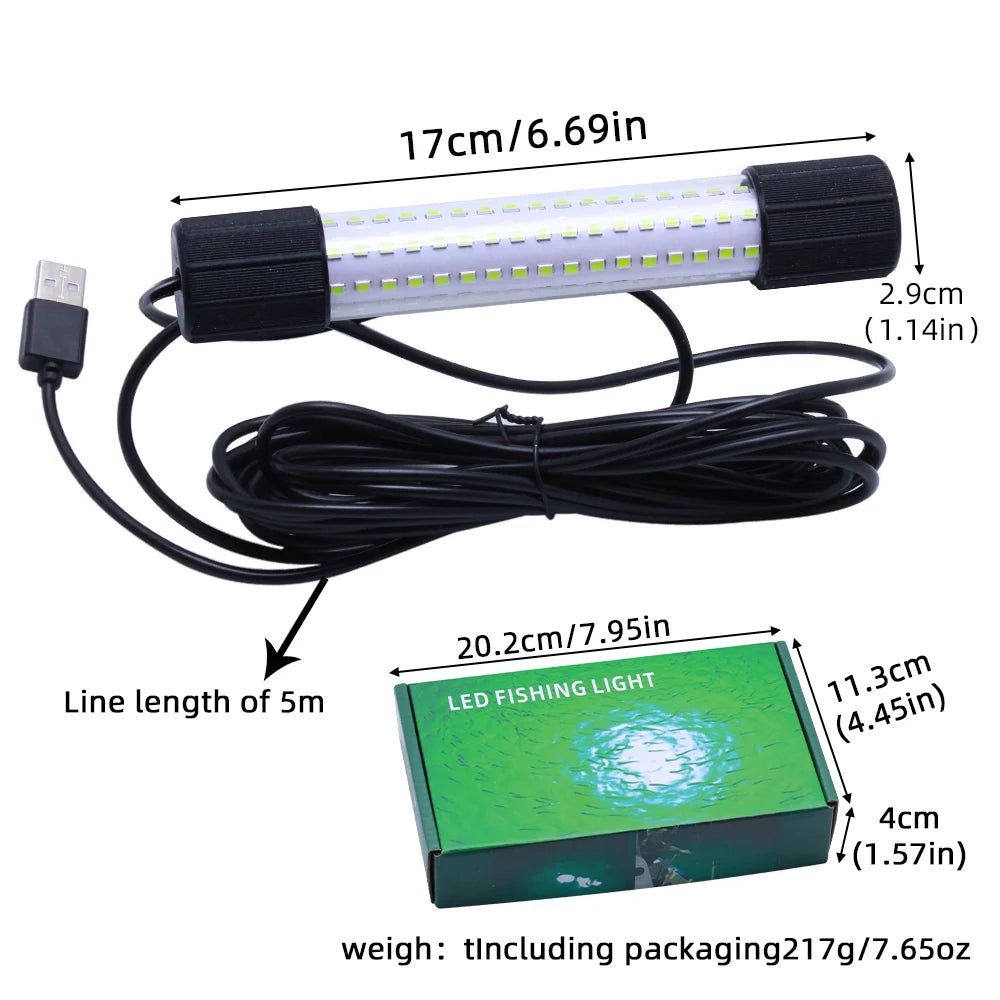 Unterwasser-LED-Angellampe, Mehrfarbig, tragbar, hohe – clever-campen Ansicht 2