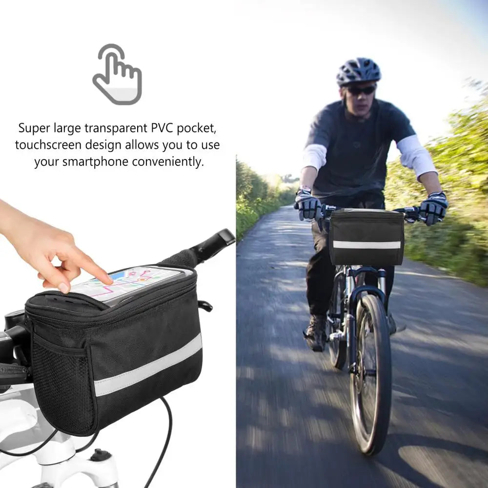 Fahrrad Lenkertasche mit reflektierendem Streifen – clever-campen Ansicht 5
