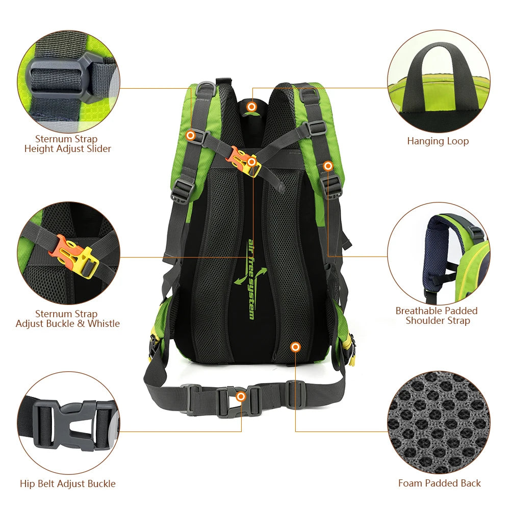 40L Wasserfester Rucksack für Reisen und Outdoor-Aktivitäten – clever-campen Ansicht 5
