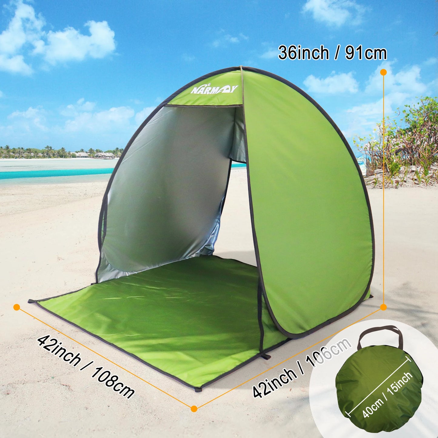 Pop-Up Strandzelt UV-beständig & wasserdicht für Camping – clever-campen Ansicht 6
