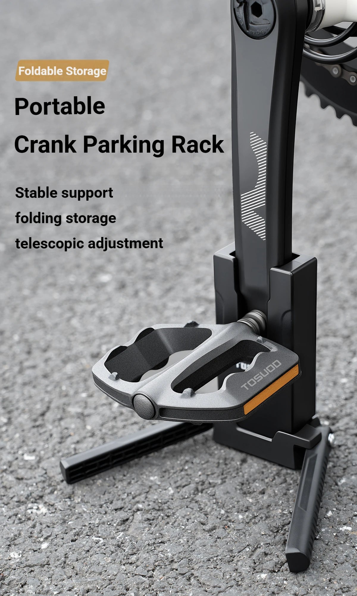 TOSUOD Tragbares Fahrrad Parkgestell mit Teleskopfunktion – clever-campen Ansicht 2