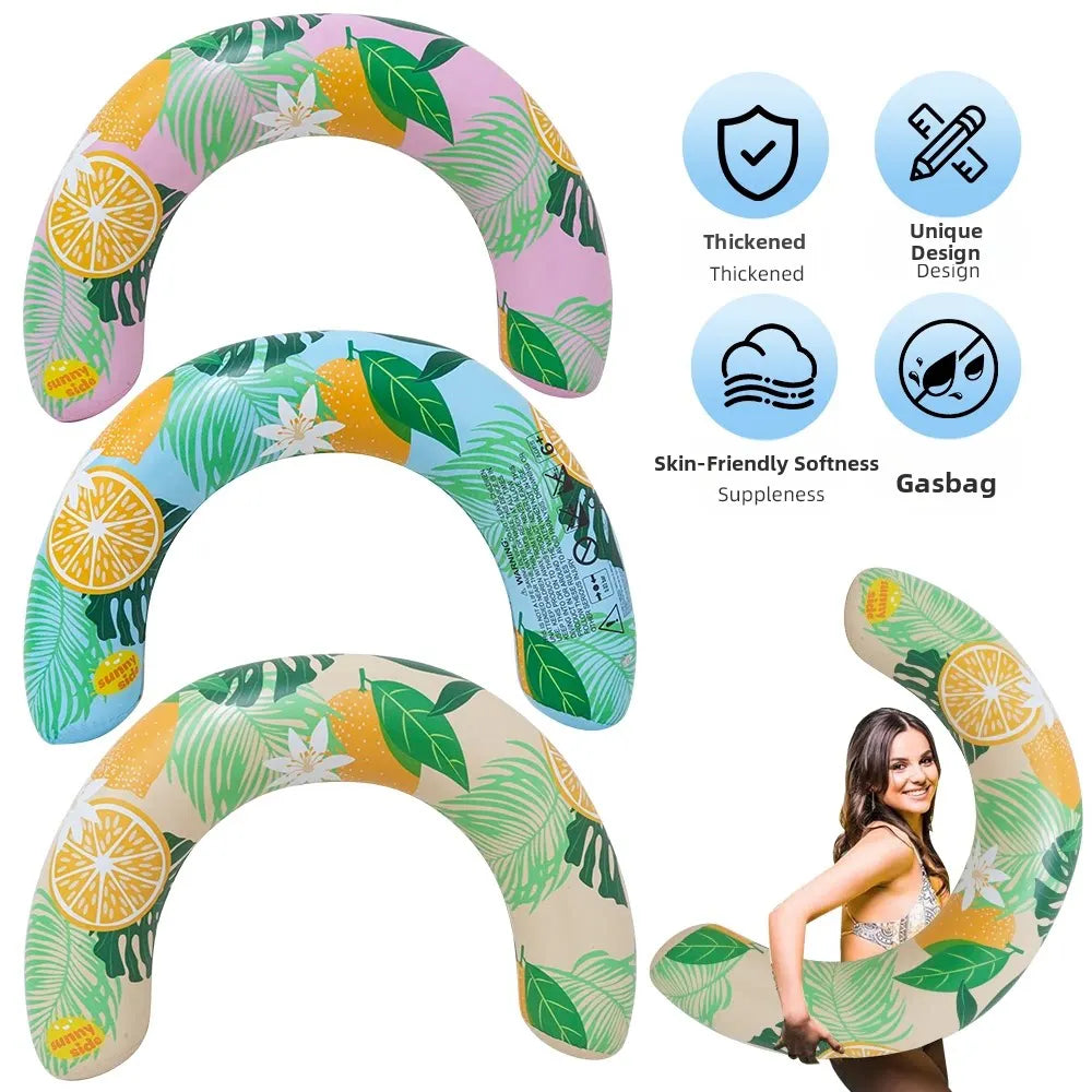 U-förmiger aufblasbarer Schwimmring mit Nackenstütze – clever-campen Ansicht 6