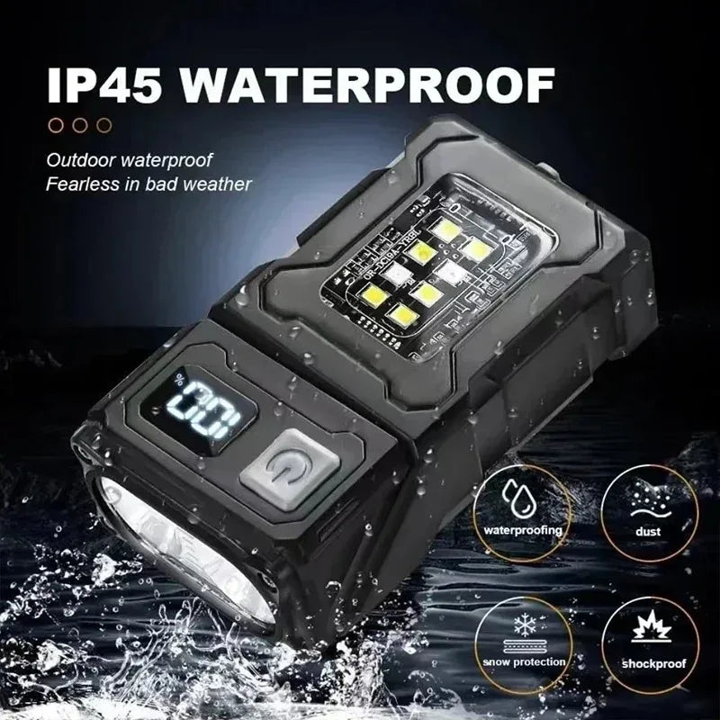 Tragbare COB LED Taschenlampe mit verstellbarem Winkel – clever-campen Ansicht 5
