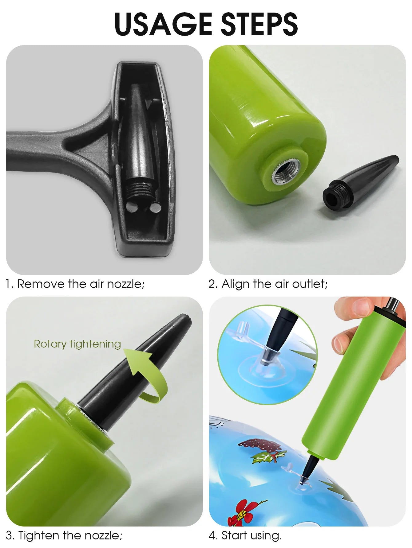 Handliche manuelle Luftpumpe für Strand & Wasserspass – clever-campen Ansicht 2