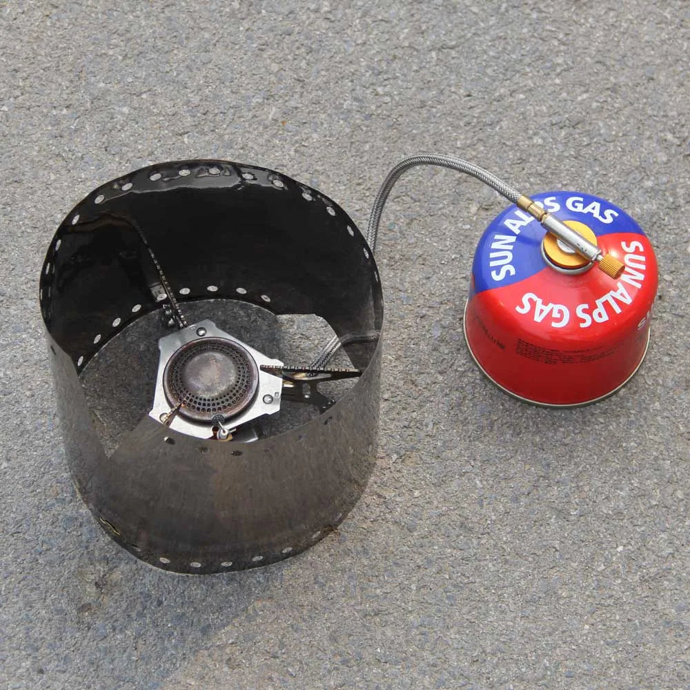 Windschutz für Campingkocher aus Titan – faltbar – clever-campen Ansicht 3