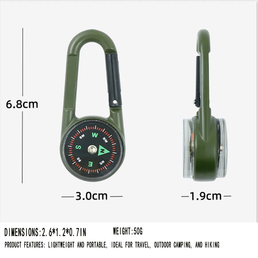 Robuster Kompass & Thermometer Schlüsselanhänger für Outdoor – clever-campen Ansicht 4