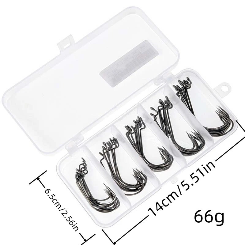 Angeln Haken Set 50 Stück Hochcarbonstahl – clever-campen Ansicht 2
