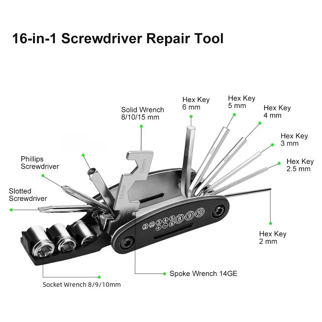 Velo Reparatur-Set: Multi-Tool & Reifen-Flickzeug – clever-campen Ansicht 3