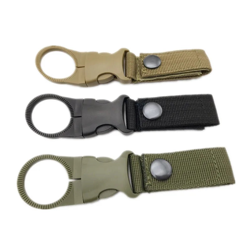 Flaschenhalter Clip Nylon für Rucksack & Gürtel – clever-campen Ansicht 4