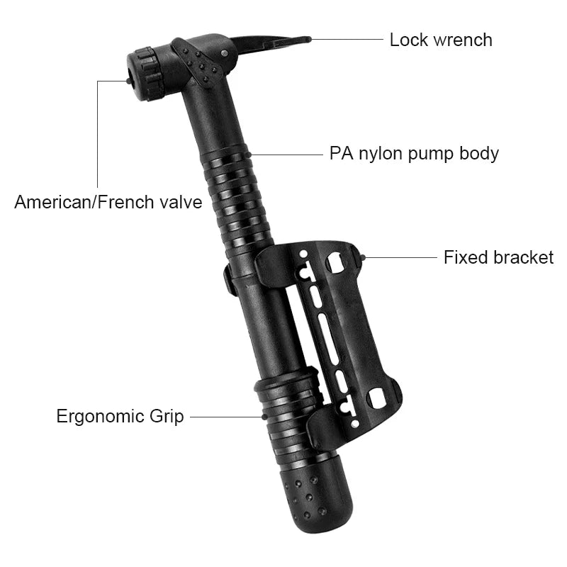 Mini Fahrradpumpe Handpumpe für Reifen und Bälle – clever-campen Ansicht 3