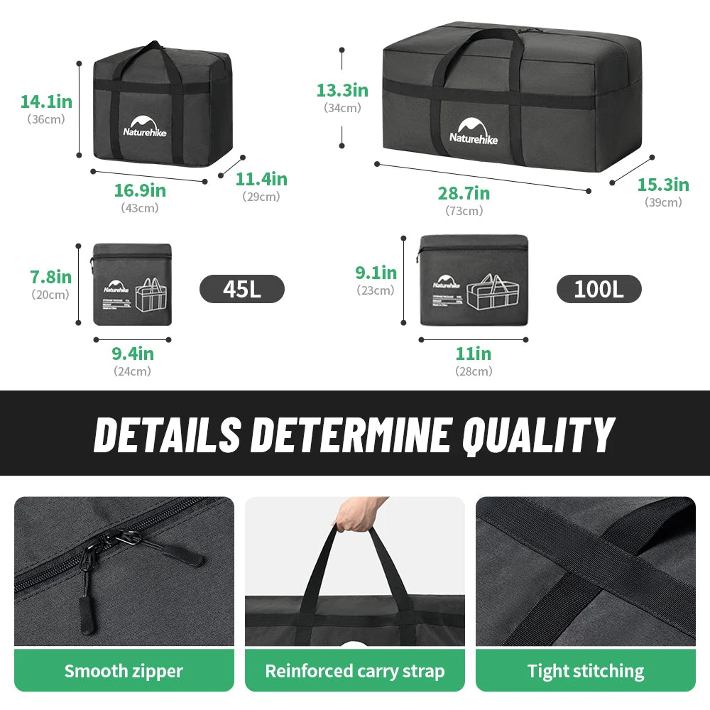 Naturehike Faltbare Aufbewahrungstasche 45L 100L für Camping – clever-campen Ansicht 6