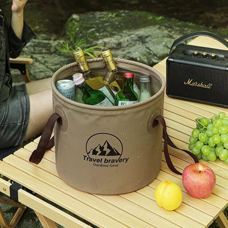 Faltbarer Wasserdichter Eimer für Camping und Angeln – clever-campen Ansicht 6