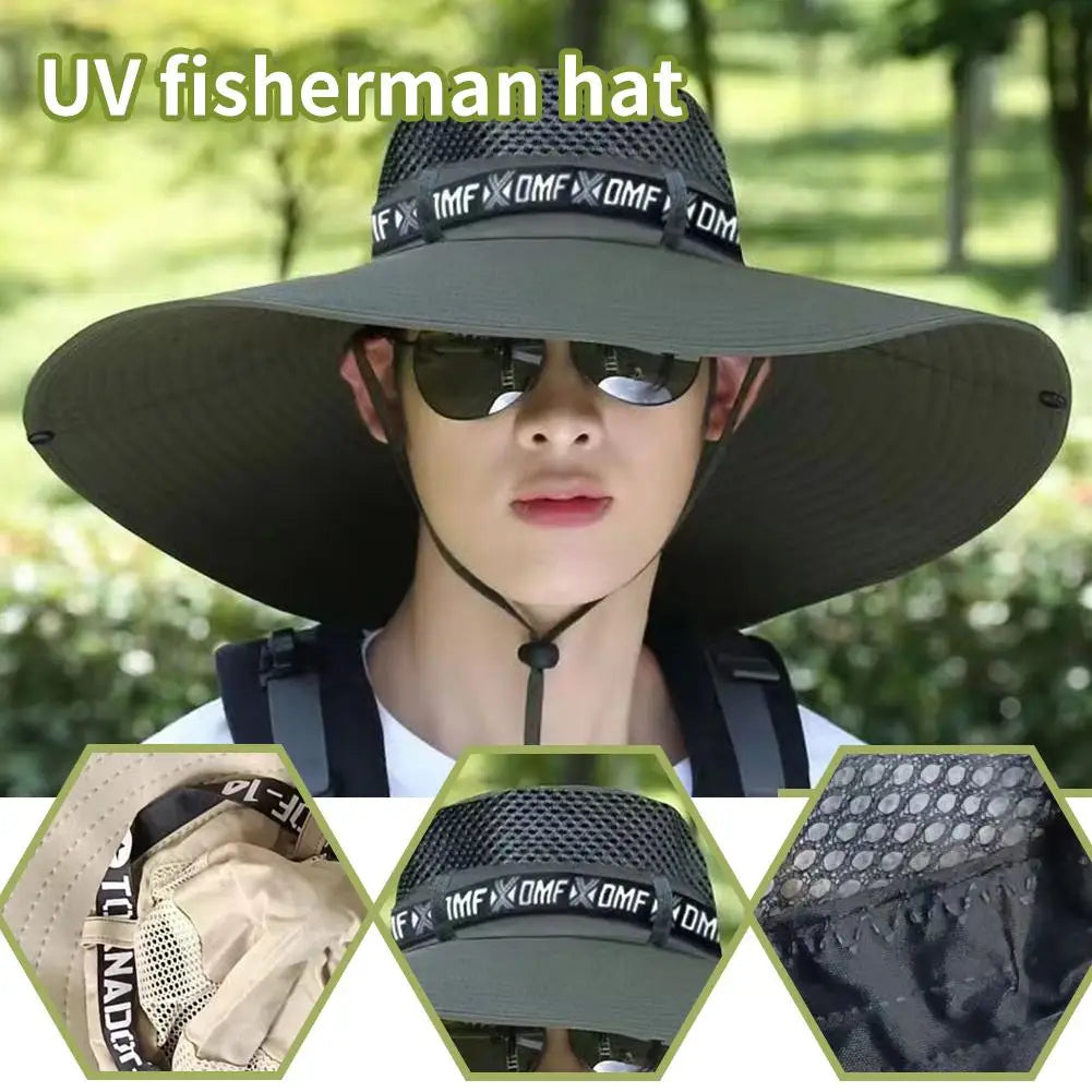 Atmungsaktiver Sonnenhut mit grossem Schild – clever-campen Ansicht 4