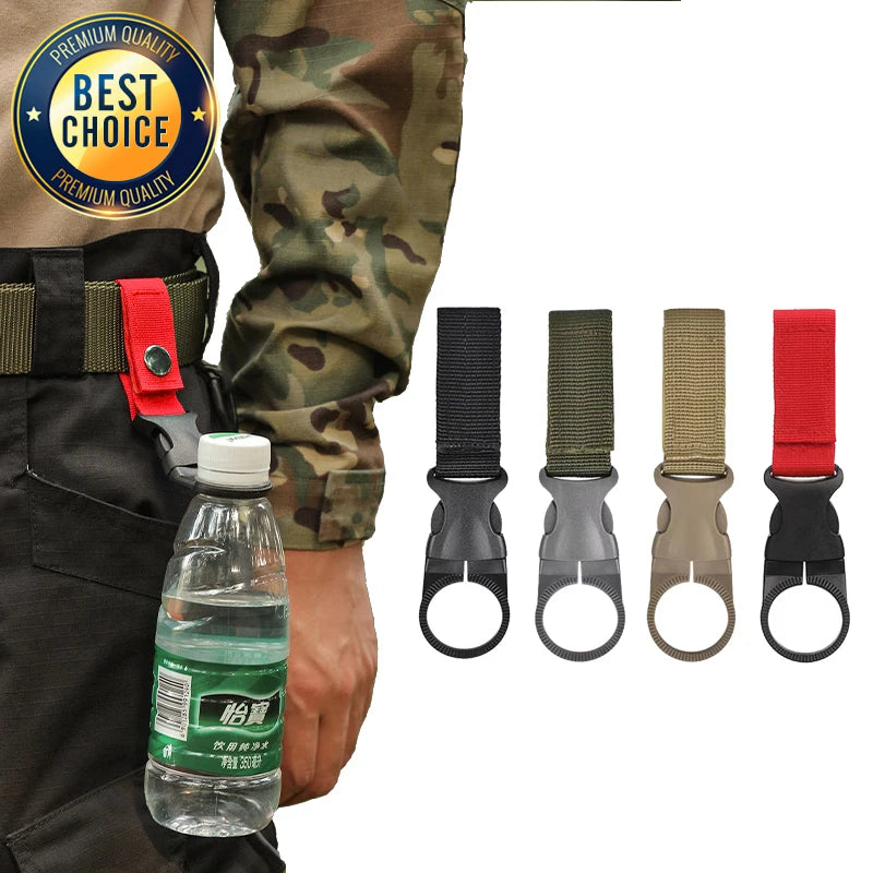 Flaschenhalter Clip Nylon für Rucksack & Gürtel – clever-campen Ansicht 2