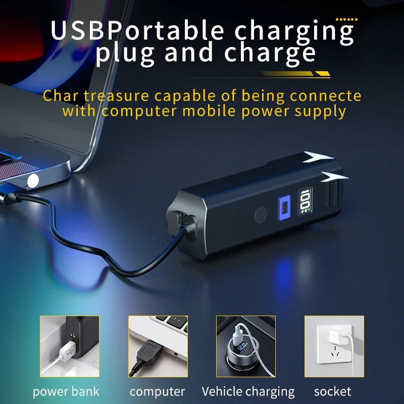 3000 Lumen Fahrradlicht mit Powerbank und USB-Ladung – clever-campen Ansicht 5