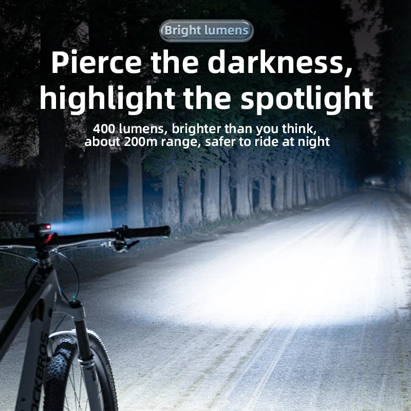 ROCKBROS 400LM LED Fahrradlampe mit Type-C Ladeanschluss – clever-campen Ansicht 2