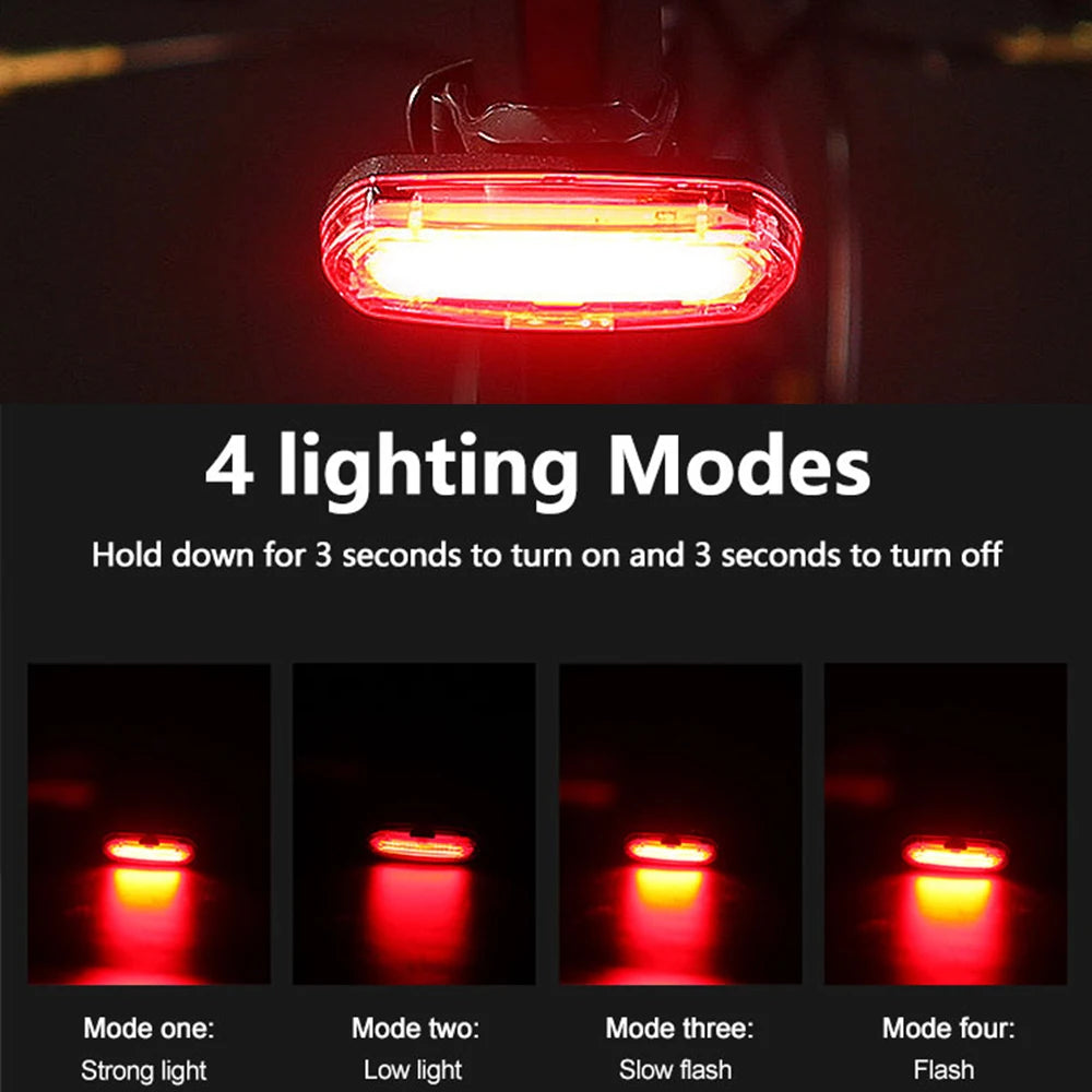 USB Wiederaufladbares MTB Rücklicht – LED Fahrradwarnlicht – clever-campen Ansicht 2