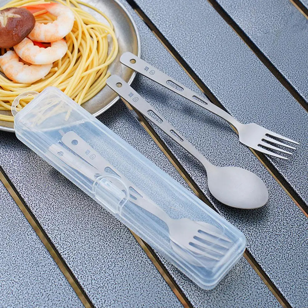 Leichtes Camping Besteckset aus Titanlegierung – clever-campen Ansicht 4