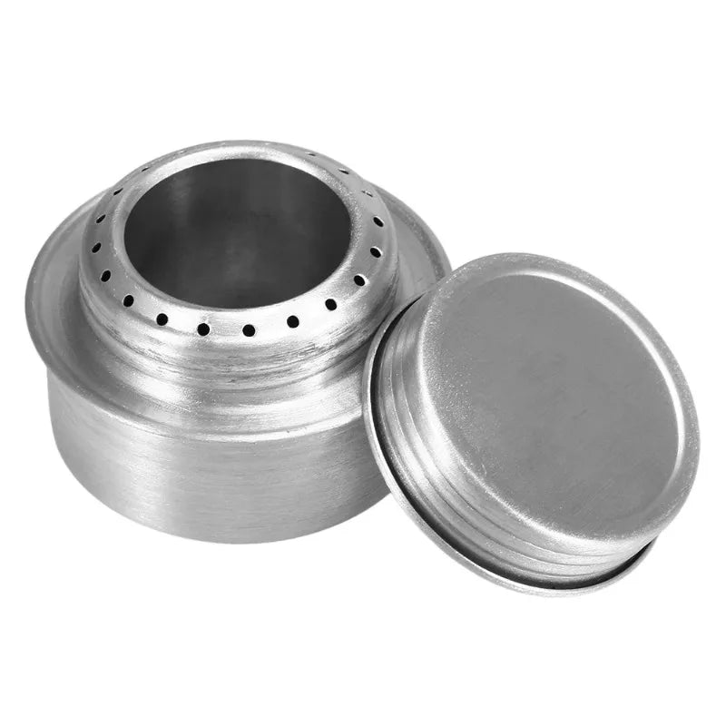 Tragbarer Mini Aluminium-Alkoholkocher mit Deckel – clever-campen Ansicht 4