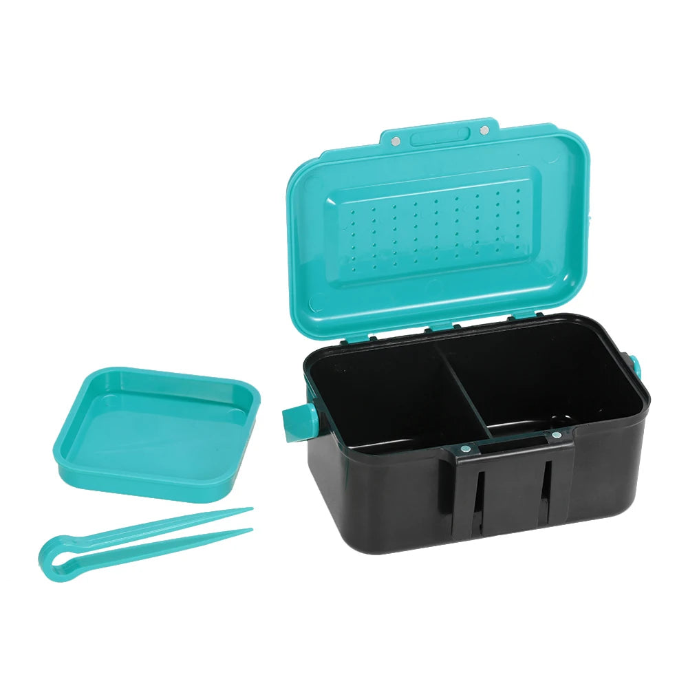 Tragbare Angelköderbox für lebende Köder und Würmer – clever-campen Ansicht 3