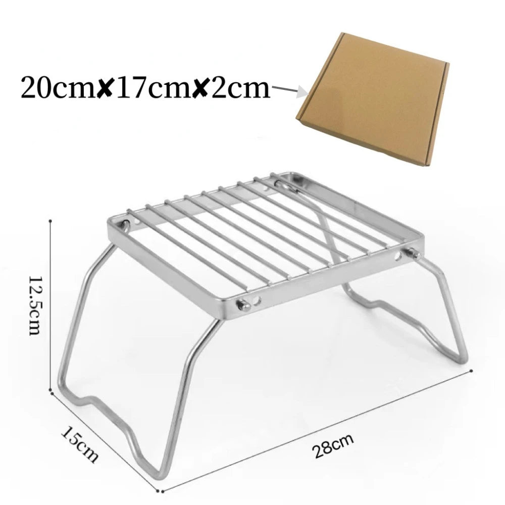 Campingkocher Edelstahl Tragbar Faltbar Grillrost – clever-campen Ansicht 4