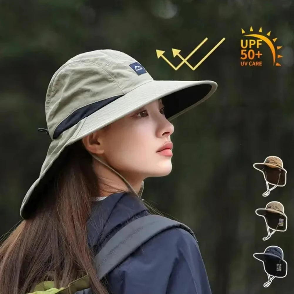Unisex Sommerhut mit breiter Krempe und Nackenschutz – clever-campen Ansicht 2