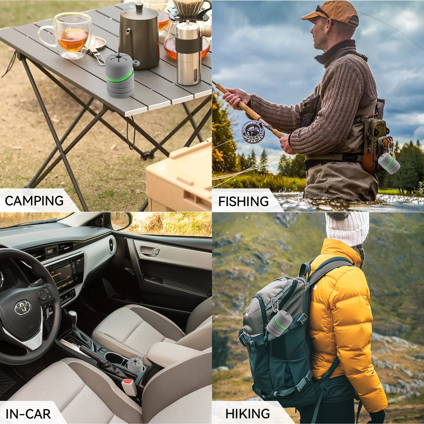 Faltbare Silikon Angelbox mit Reissverschluss und Karabiner – clever-campen Ansicht 6