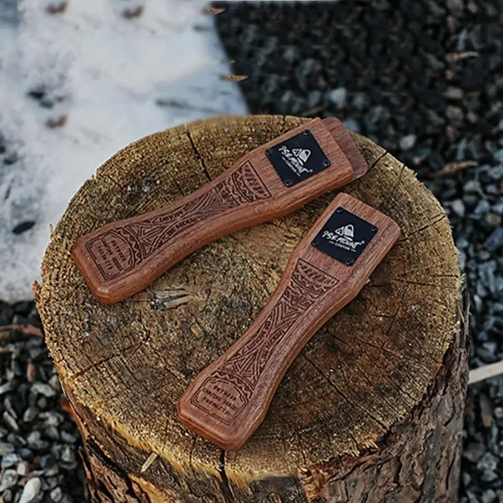Verstellbarer Grillpfannen-Hebel mit Holzgriff – clever-campen Ansicht 3
