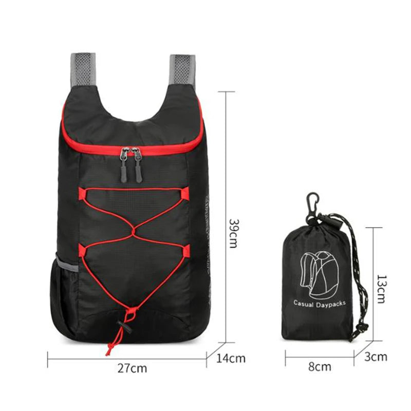Multifunktionaler Outdoor Falt-Rucksack aus Nylon – clever-campen Ansicht 3