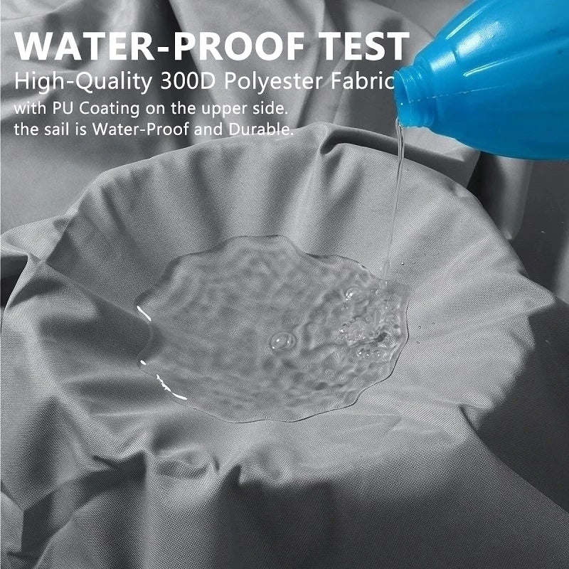 Wasserdichtes Sonnensegel aus 300D Polyester für UV-Schutz – clever-campen Ansicht 4