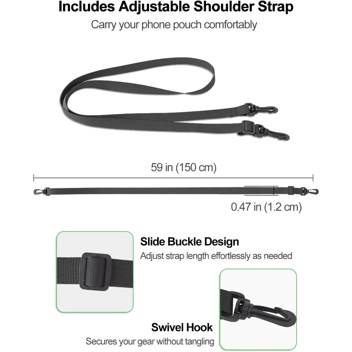 Wasserdichte Smartphone Tasche für Rucksack Schultergurt – clever-campen Ansicht 6
