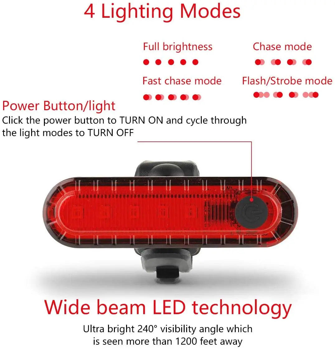 USB wiederaufladbare Rücklichter für Fahrräder – ultra hell – clever-campen Ansicht 2